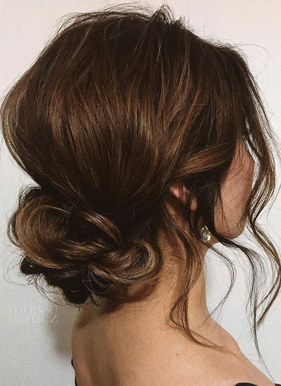 updo for medium hair, updo hairstyles for weddings, updo hairstyles for prom, classic updo hairstyles, best updo hairstyles, textured updo hairstyles, low bun hairstyles, bridal updo , braided updo #weddingupdo #updos #promhairstyles 