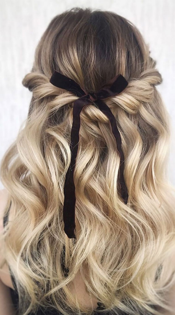 prom hairstyle ideas, half up half down hairstyle, casual half up half down hairstyles, wedding hairstyles, half up hairstyles , trendy half up half down hairstyles, half up half down for wedding , prom hairstyles #halfuphairstyle 