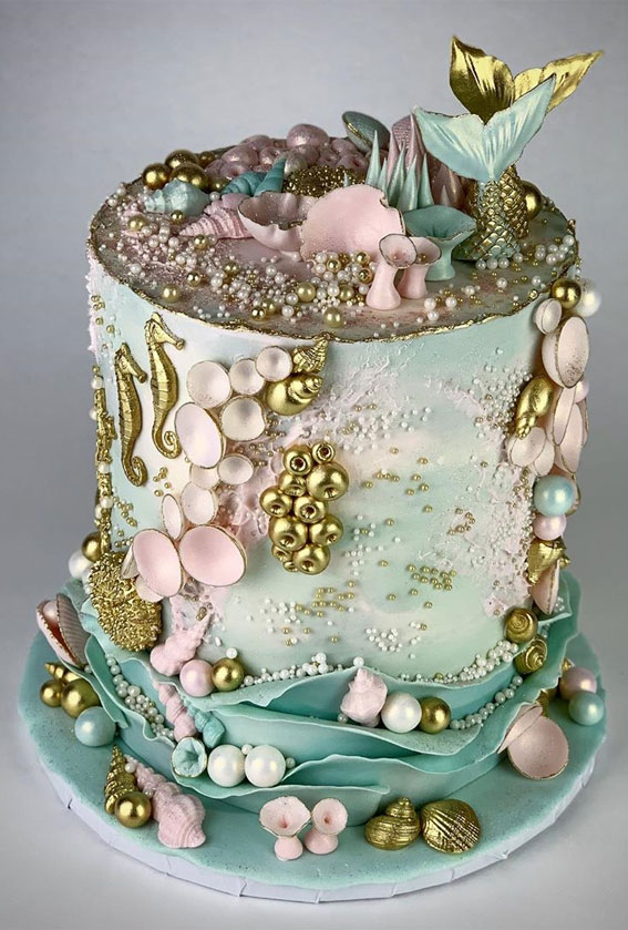 mermaid cake ideas, cake designs, birthday cake, cake inspiration, cake trends 2020 , cake design ideas, cake decorating #cakedesign #cakeideas