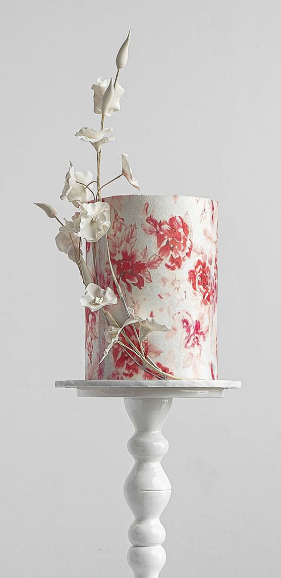 The Prettiest Cake Designs To Swoon Over : Red Floral
