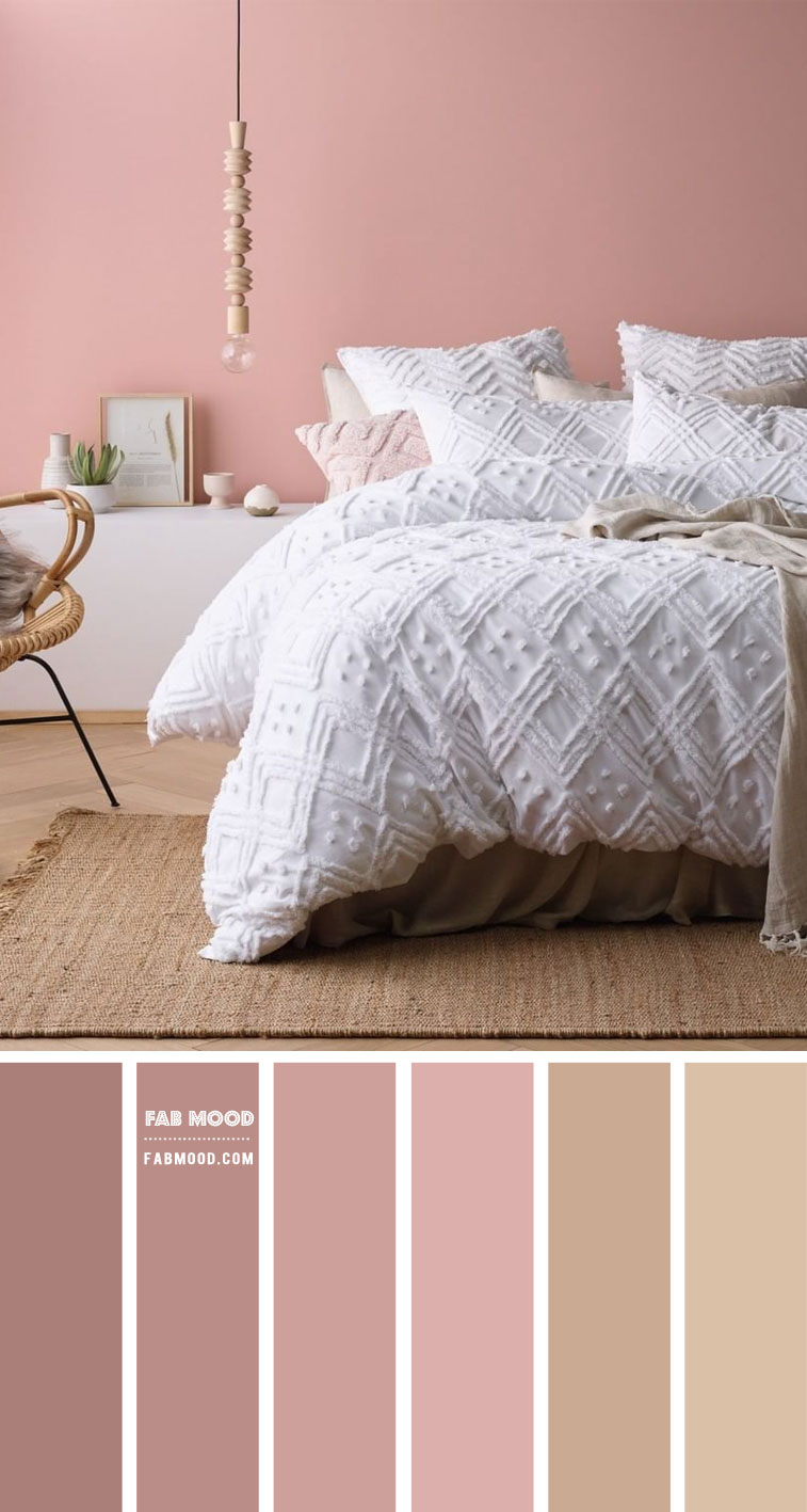 dusty rose bedroom color, dusty rose, pink bedroom, dusty pink bedroom, dusty rose bedroom decor , color palette , dusty rose color scheme, dusty rose color combo, dusty rose and taupe color scheme