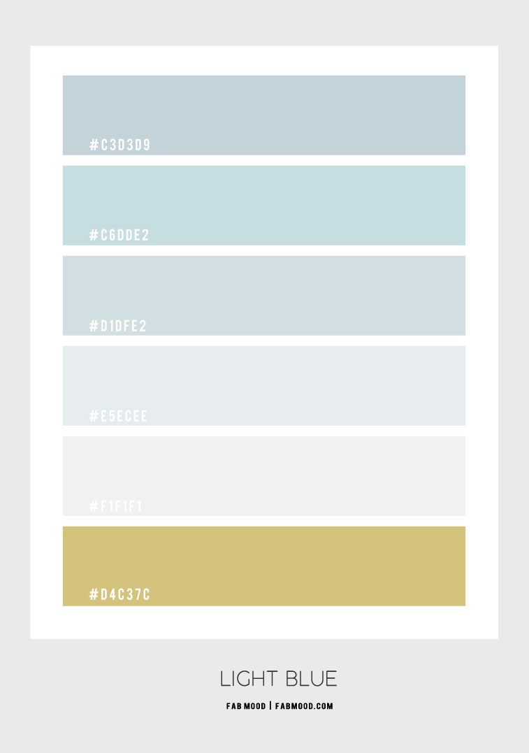 calming color palette, baby blue color, light blue color, blue and gold bedroom, baby blue color, blue color, shades of blue  #babyblue light blue