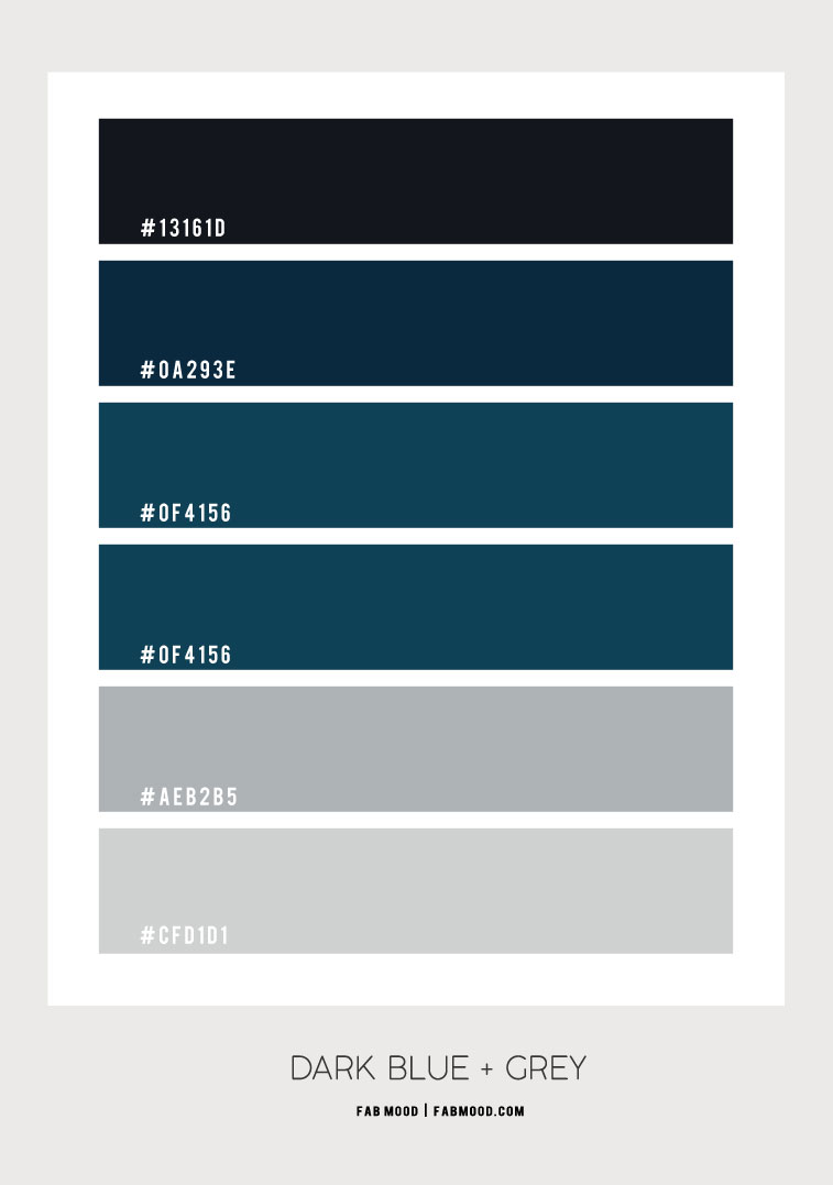navy blue and grey color scheme, navy blue color combo, grey and navy blue color ideas #color #colorscheme #colorpalette grey and dark blue color palette