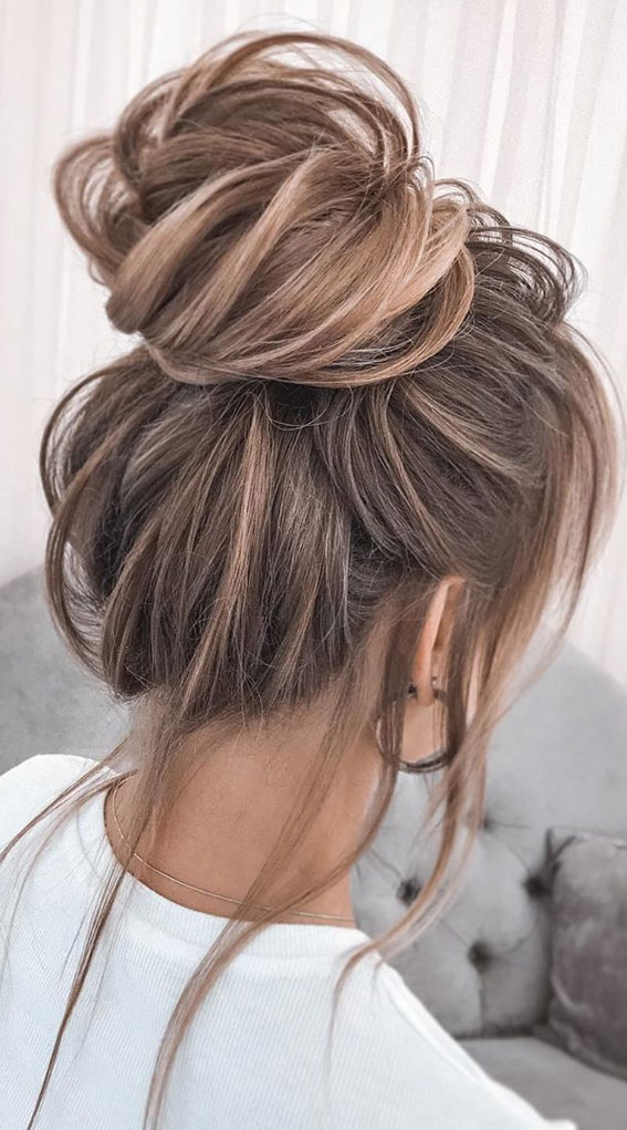 wedding updos,  updo hairstyles, updo hairstyle wedding, messy updo for bride, messy updo hairstyles, textured low bun, updos for wedding, updo for prom, bridal hairstyles