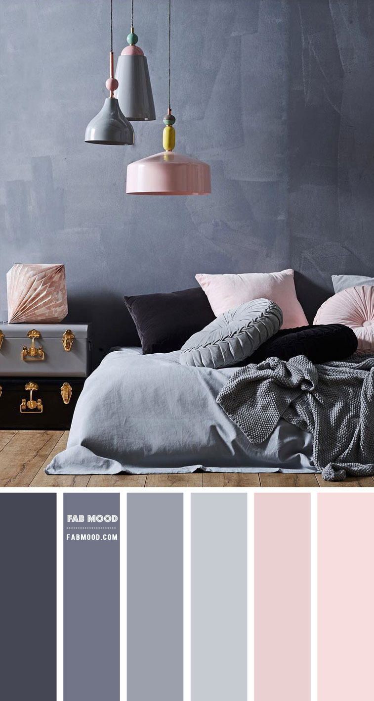 Blush And Grey Bedroom Colour Scheme