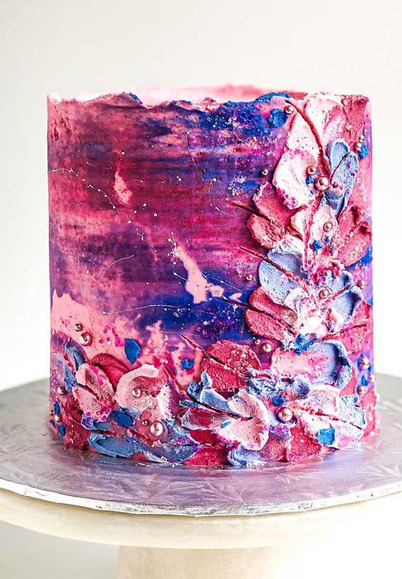 painted cake, colourful painted cake , celebration cake , birthday cake ideas , painted birthday cake , colorful cake