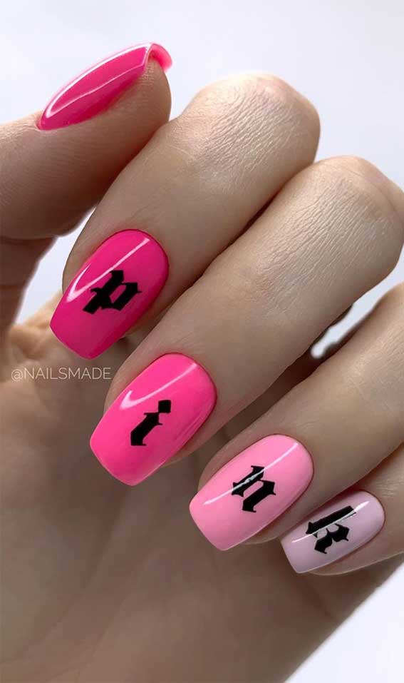 gradient nails pink, gradient nails 2020, ombre nails , ombre nails 2020, pink gradient nails