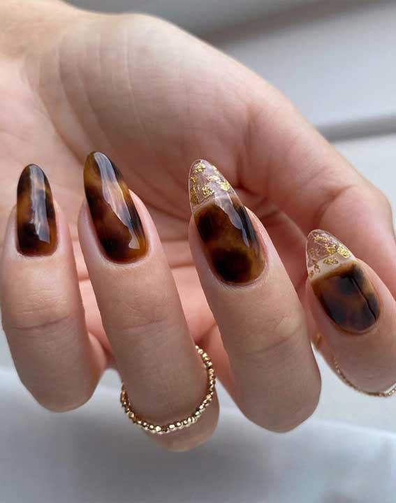 tortoiseshell nail colors, tortoiseshell nails, nail art , nail art ideas, nail art design