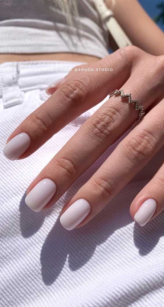 57 Pretty Nail Ideas The Nail Art Everyone’s Loving – White Nails