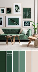 Green and Taupe Living Room