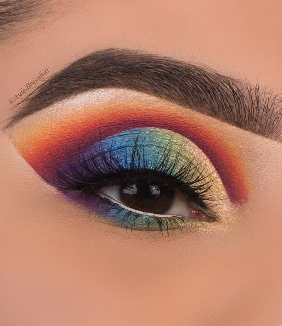 Gorgeous Eyeshadow Looks The Best Eye Makeup Trends – Rainbow Looks