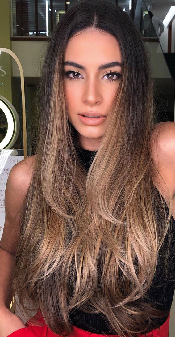 brown hair, brown hair color, hair color ideas #brownhair #haircolor #brunettehair brunette hair color, fall hair color #haircolor #brownhair #babylights