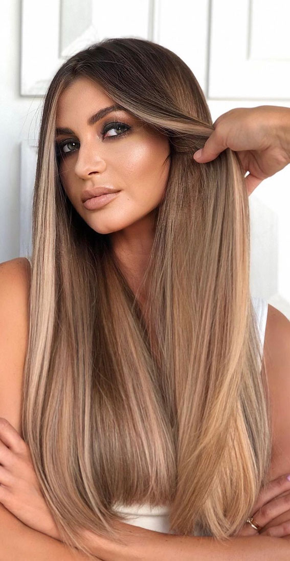 37 Brown Hair Colour Ideas And Hairstyles : Honey chestnut
