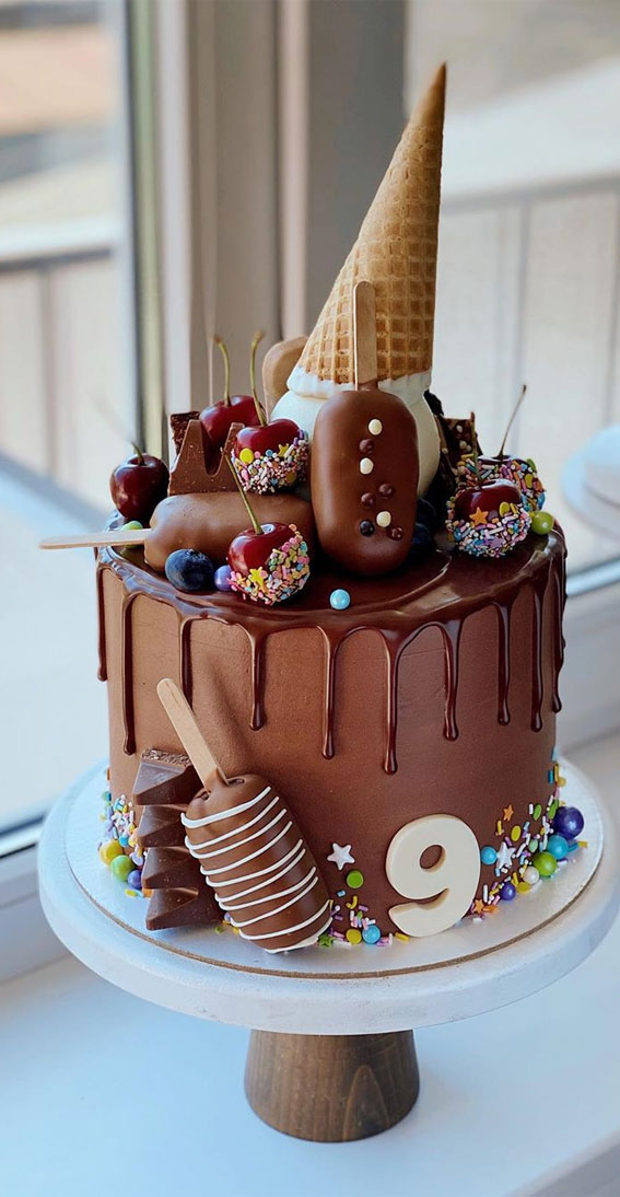 9th chocolate birthday cake, birthday cake , 9th birthday cake, chocolate birthday cake #birthdaycake