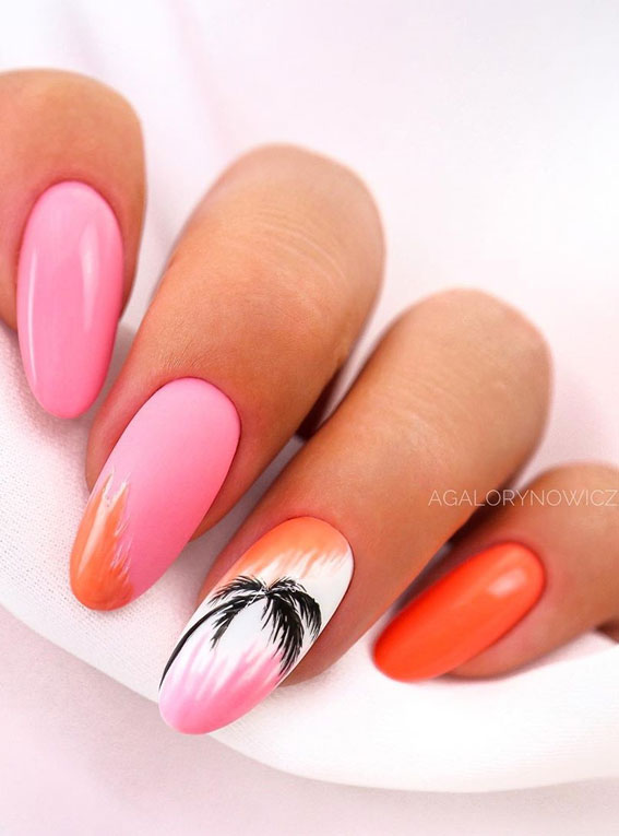 39 Chic Nail Design Ideas For Summer – Tropical nails