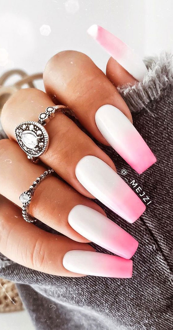 ombre pink nails , summer nails . colourful nails, summer fun nails #nailart #ombrenails ombre nail ideas , pink ombre nails