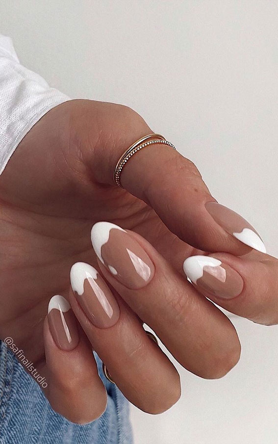 white tip nails, white nails tips, french nail ideas, french nails design #frenchnails