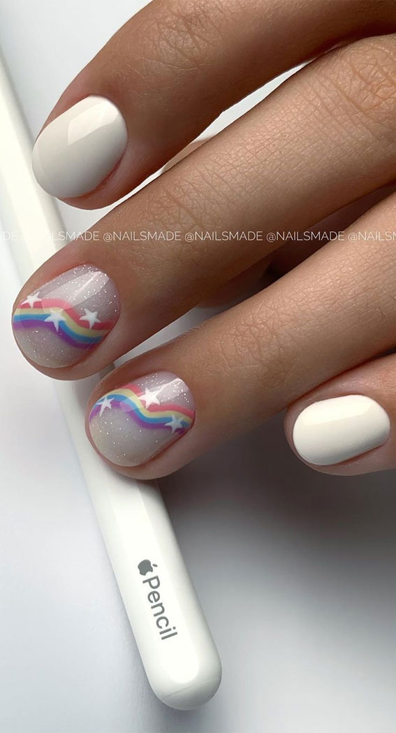 10 Rainbow Nail Designs That Show You're Out And Proud | Rainbow nails, Rainbow  nails design, Nail art