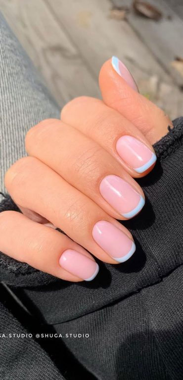 39 Chic Nail Design Ideas For Summer – Blue Tips