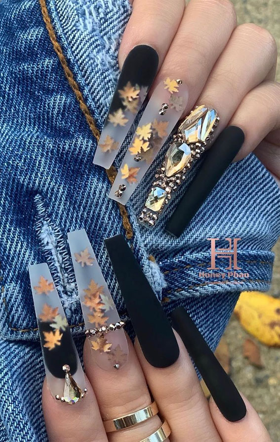 fall nails, brown nails, autumn nail ideas, acrylic nails #fallnails #fallnailsdesign