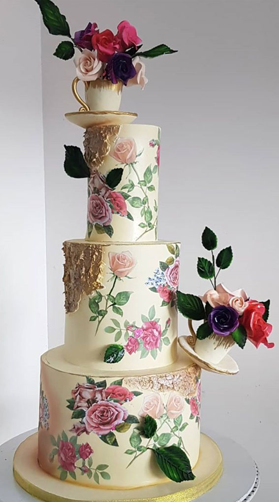 These 50 Jaw-Dropping Wedding Cakes Deserve To Be Framed : garden inspired cake