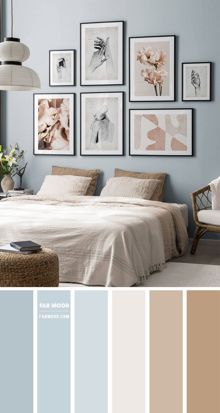 Soft Blue Bedroom Colour Scheme – Bedroom #Colour Palette 201