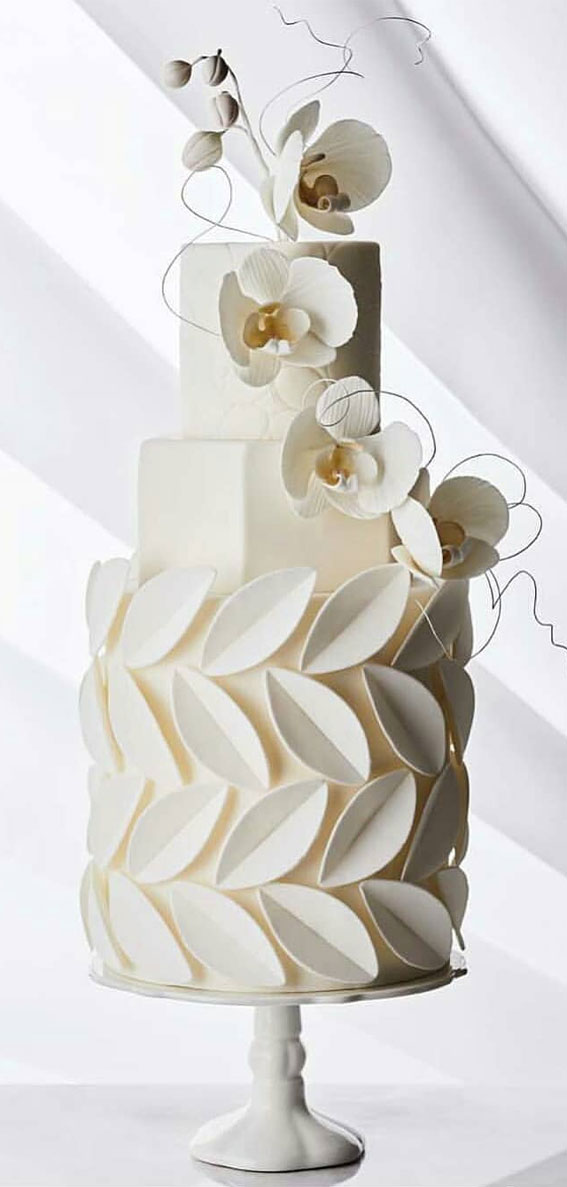 These 50 Beautiful Wedding Cake Designs You Will Be Blown Away : Contemporary wedding cake
