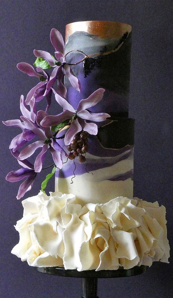 cake trends, textured wedding cake, contemporary wedding cake, marble wedding cake #weddingcake #weddingcakes