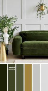 Green and Grey Colour Idea For Living Room, Grey Living Room