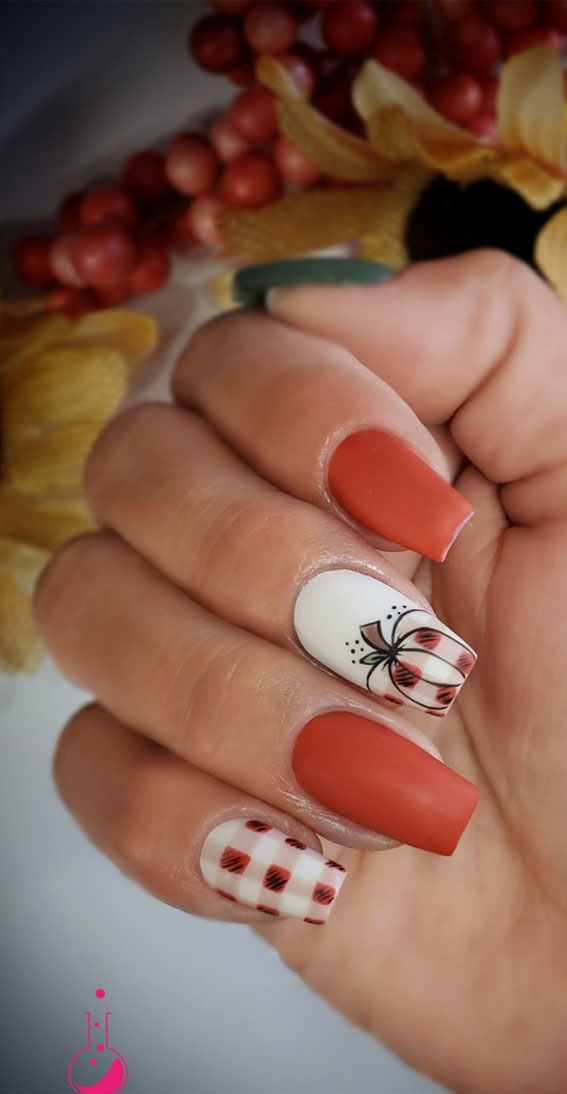 thank giving nails, dark nail colours, autumn nails, fall nails, acrylic nails, autumn acrylic nails designs, acrylic fall nails design #fallnails #acrylicnails