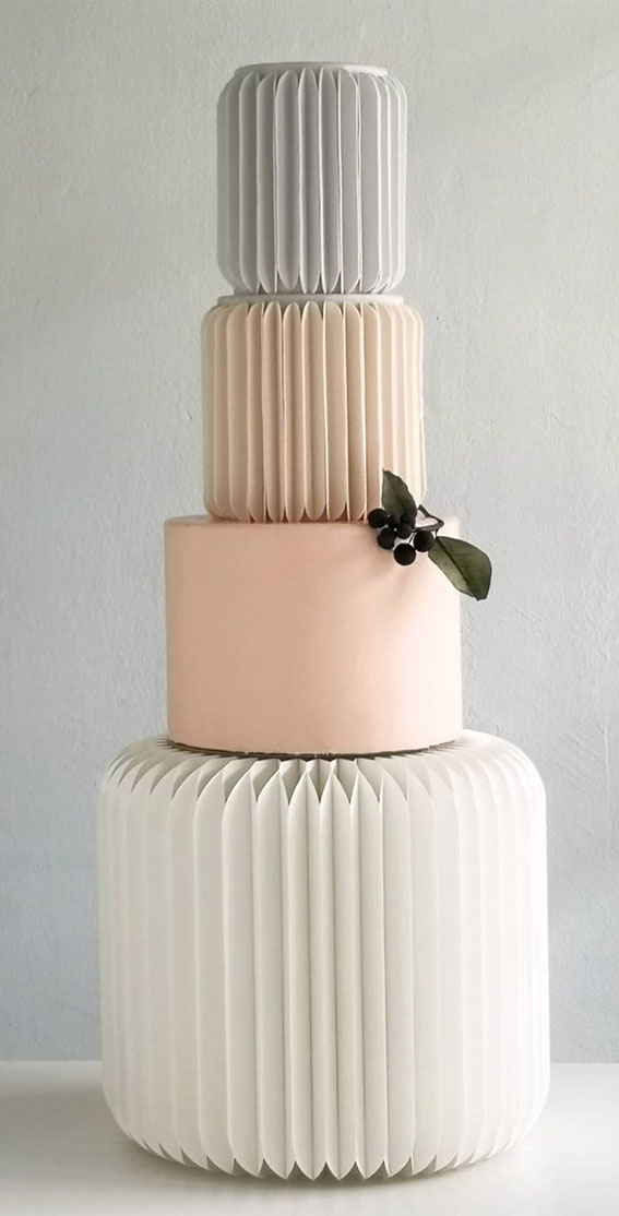 pleated wedding cake, wedding cake, wedding cakes #weddingccake #weddingcakeideas