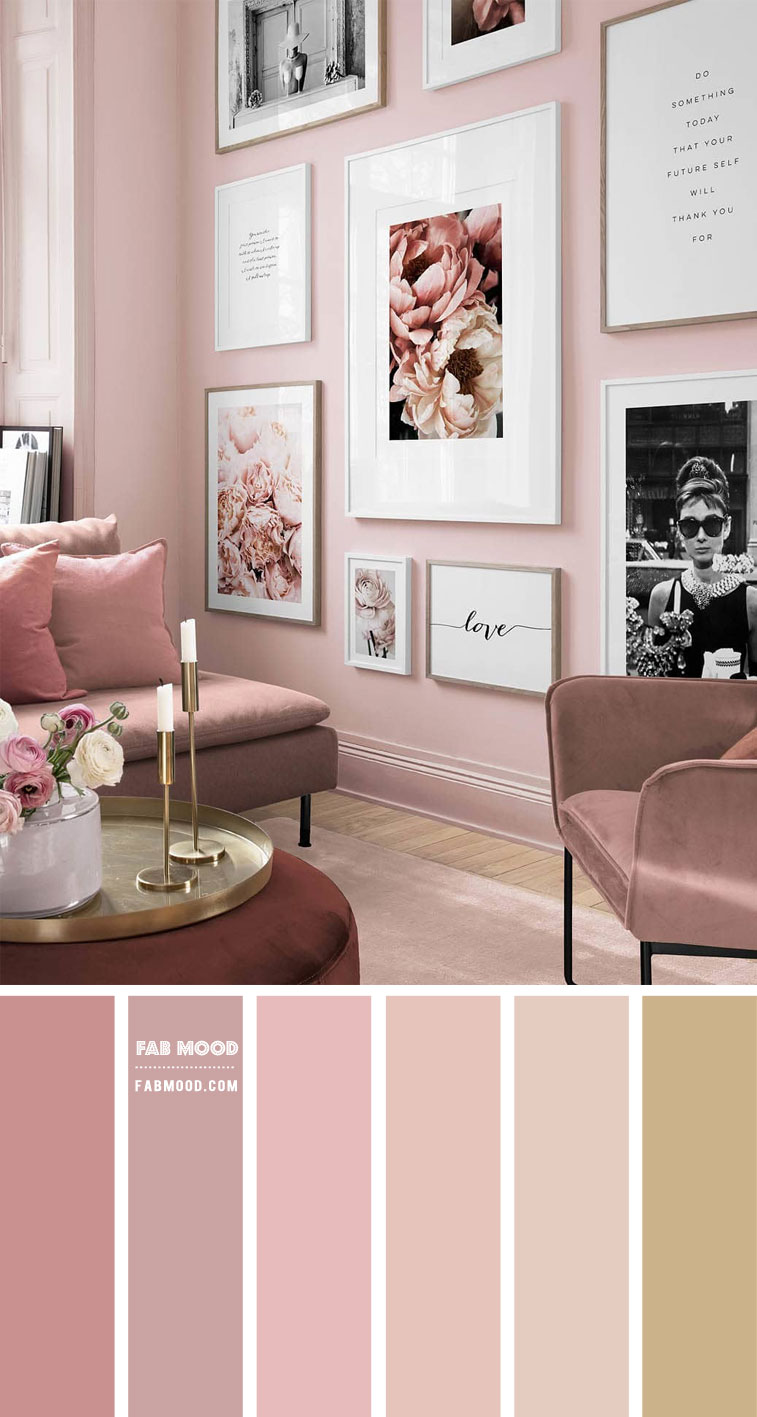 blush pink living room, pink living room color scheme, pink living room color ideas