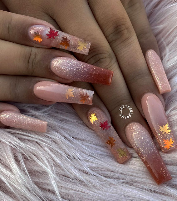 22 Stunning Fall Nail Ideas For Autumn 2020 : Ombre Neutral Nails