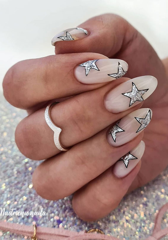 47 Beautiful Nail Art Designs & Ideas : Cute Star Nails