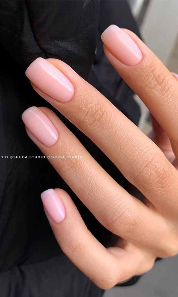 simple nail look, nude pink nails #nailart #gelnails #shortnails pink nail designs, pink nude nail colors