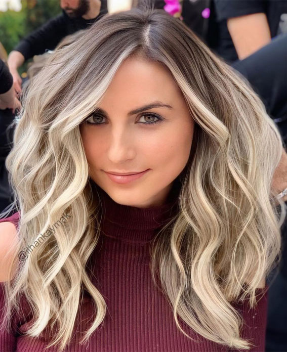 49+ Best Winter Hair Colours To Try In 2020 : Ombre Blonde Hair Idea