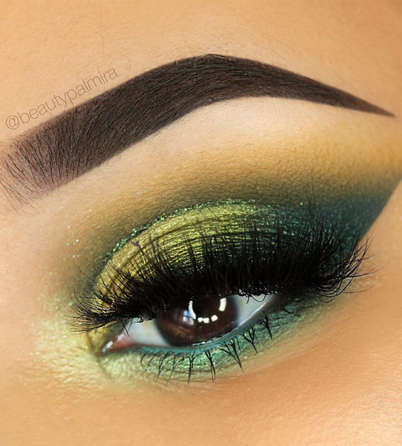 65 Pretty Eye Makeup Looks : green makeup look
