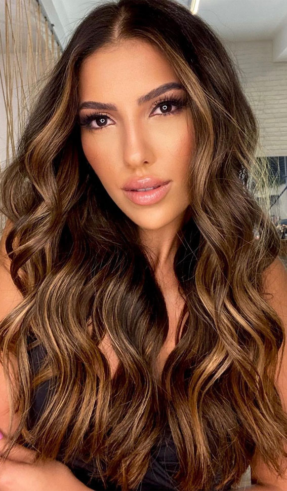 Gorgeous Hair Colour Trends For 2021 : Glam Honey Highlights