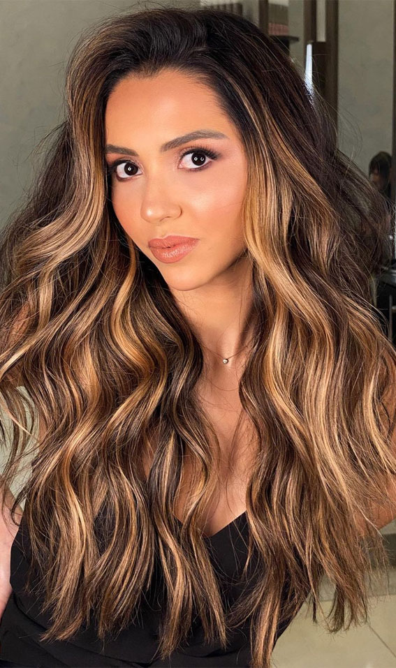 Gorgeous Hair Colour Trends For 2021 : Chestnut hair highlights