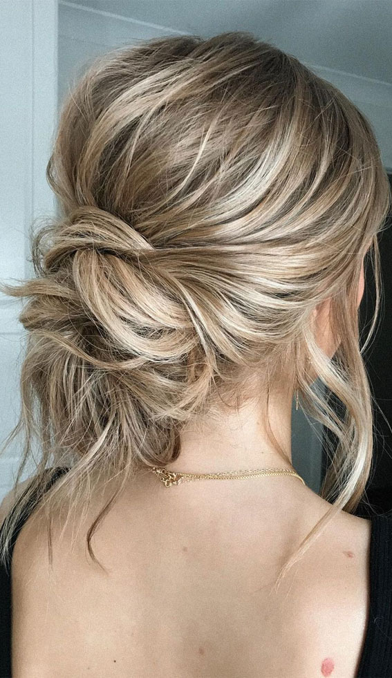 54 Cute Updo Hairstyles That Are Trendy for 2021 : cute messy updo