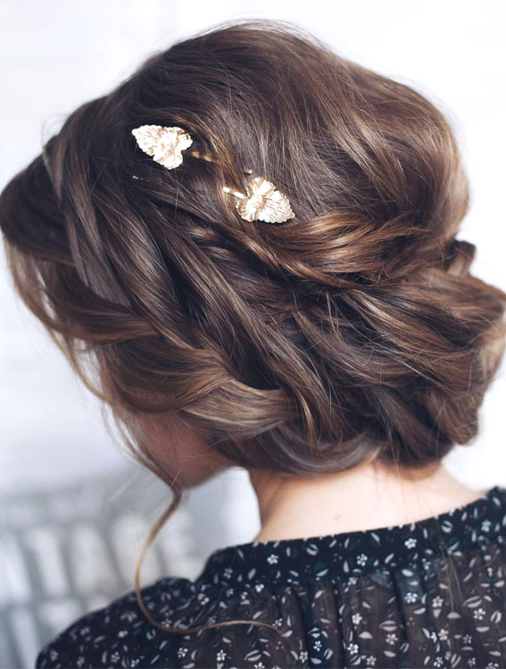 54 Cute Updo Hairstyles That Are Trendy for 2021 : Cute loose braid updo
