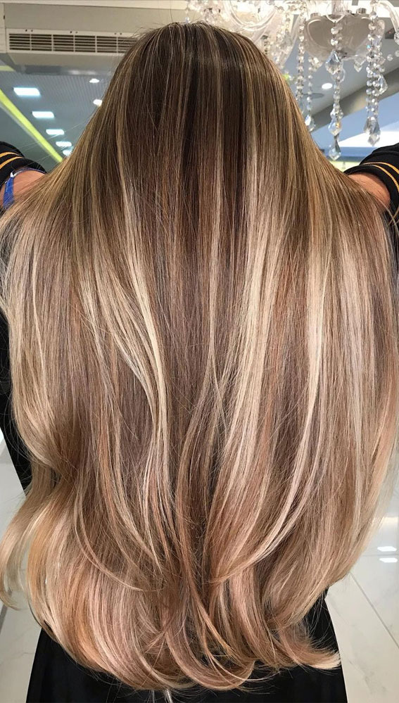 49+ Best Winter Hair Colours To Try In 2020 : Balayage creamy latte