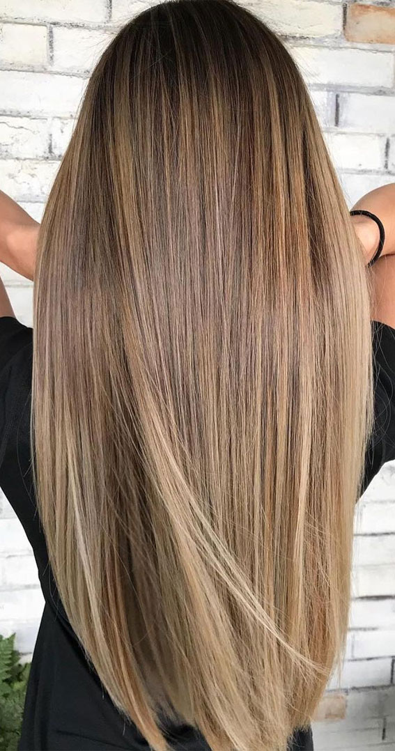 ash brown hair, winter hair color, honey highlights, brunette with honey highlights, brown hair with highlights, brown hair color ideas #brownhair #haircolorideas hair color ideas 2020