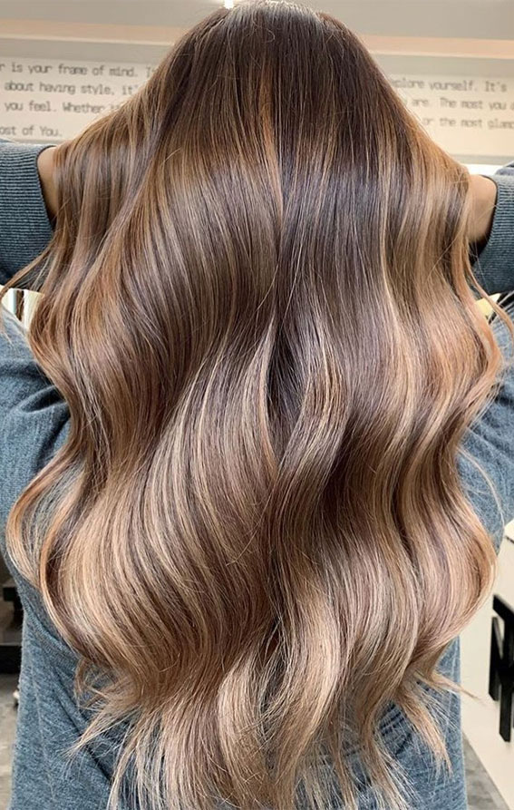 49+ Best Winter Hair Colours To Try In 2020 : Long Chocolate Hair