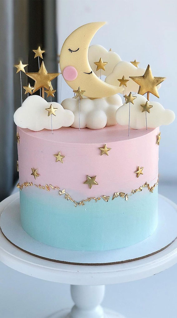 soft pink and soft blue cake, cake ideas, birthday cake, baby shower cake, cake decorating ideas , cake ideas 2021