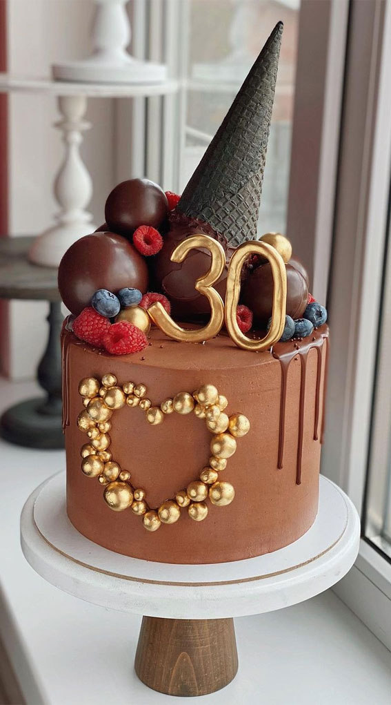 54 Jaw Droppingly Beautiful Birthday Cake  30th chocolate birthday cake