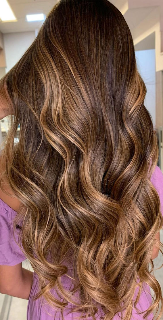 Gorgeous Hair Colour Trends For 2021 : Glam up in caramel highlights