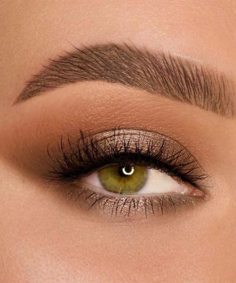 Best Eye Makeup Looks For 2021 : Glam Soft Brown Makeup Look