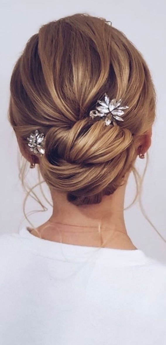 Image of Twisted bun updo hairstyle