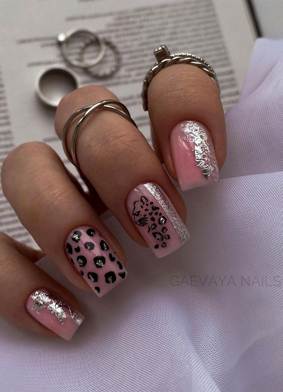 Cute Spring Nails That Will Never Go Out Of Style : Pink cheetah nails